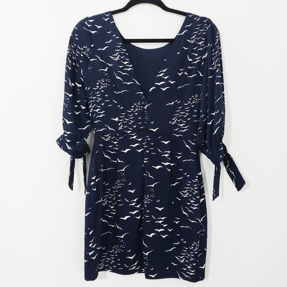 BCBGeneration Balloon Sleeve Bird Dress Size 4 - Picture 4 of 12